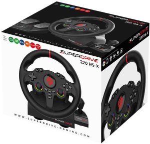 Kierownica Subsonic Subsonic Superdrive 220 RS-X Czarny USB Kierownica + pedały + dźwignia zmiany biegów Nintendo Switch, Nintendo Switch 2, PC, PlayStation 4, Xbox One, Xbox Series S, Xbox Series X 9