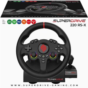Kierownica Subsonic Subsonic Superdrive 220 RS-X Czarny USB Kierownica + pedały + dźwignia zmiany biegów Nintendo Switch, Nintendo Switch 2, PC, PlayStation 4, Xbox One, Xbox Series S, Xbox Series X 10