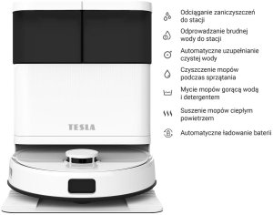 Robot sprzątający Tesla TESLA RoboStar iQ900 Ultra Robot sprzątający MOP, LIDAR, stacja automatycznego czyszczenia 9