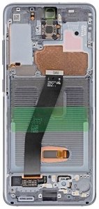 UTS-Group Wyświetlacz Do Samsung Galaxy S20 LTE / 5G Ramka Szary Oryginał LCD Ekran 5