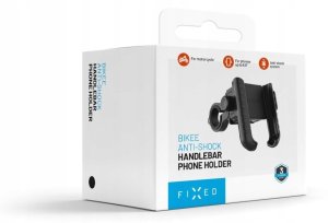 Fixed Uniwersalny uchwyt mobilnego telefonu na motorkę i rower FIXED Bikee Anti-Shock z modułem antywibracyjnym, czarny 2