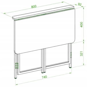 Biurko Techly Białe 80 cm x 46 cm 4