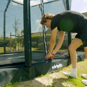 Virtufit Trampolina do wkopania 183x274 cm VIRTUFIT z siatką prostokątna Inground 8