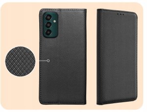 Hello Case Etui z Klapką Do Samsung Galaxy M13 4G (Czarne, Zamykane, Kabura)   Szkło 4