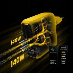 Ładowarka AOHI Ładowarka AOHi Magcube PD 140W 2x USB-C, 1x USB-A 7