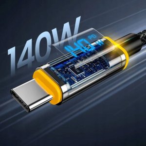 Kabel USB AOHI Kabel USB-C z wyświetlaczem LED AOHi MAGLINE+ 140W 1,2m 4