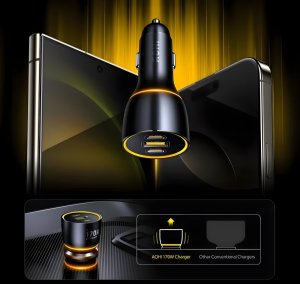 Ładowarka AOHI Ładowarka samochodowa AOHi Superauto PD 170W 2x USB-C, 1x USB-A 5