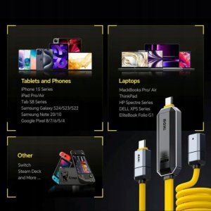 Kabel USB AOHI Zestaw Kabli USB-C z pamięcia Flash AOHi The Future Magflash 2 in 1 512GB 7