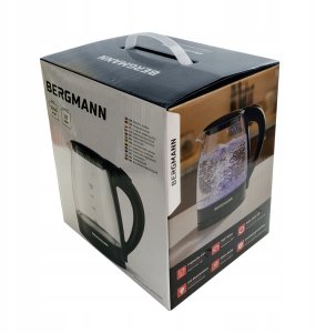 Czajnik BERGMANN Czajnik Elektryczny Szklany 1,8L BERGMANN 2200W Podświetlenie LED 12