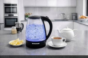 Czajnik BERGMANN Czajnik Elektryczny Szklany 1,8L BERGMANN 2200W Podświetlenie LED 8