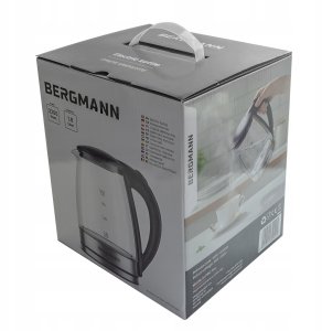 Czajnik BERGMANN Czajnik Elektryczny Szklany 1,8L BERGMANN Bezprzewodowy 2200W LED 12
