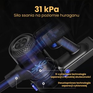 Odkurzacz pionowy BERGMANN Odkurzacz bezprzewodowy pionowy BERGMANN HAX 125 450W 6