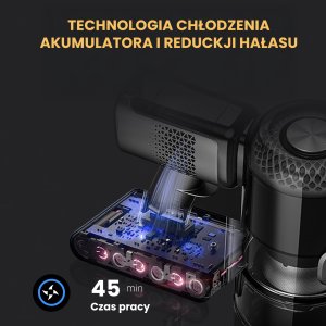 Odkurzacz pionowy BERGMANN Odkurzacz bezprzewodowy pionowy BERGMANN HAX 125 450W 9