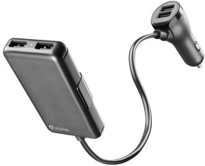 Ładowarka Ładowarka samochodowa Cellularline s 4 x USB, 7.2 A, czarny 2