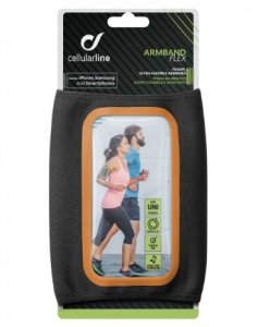 Sportowe etui neoprenowe CellularLine ARMBAND FLEX SUMMER EDITION do rozmiaru 5,2" czarny 2