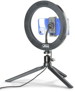 Selfie stick Tripod Cellularline Selfie Ring z oświetleniem LED do zdjęć i filmów selfie czarny 4