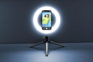 Selfie stick Tripod Cellularline Selfie Ring z oświetleniem LED do zdjęć i filmów selfie czarny 6
