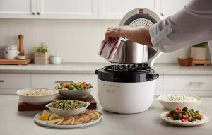 Reishunger GARNEK DO GOTOWANIA RYŻU warzyw RYŻOWAR 5L 860W POWŁOKA NIEPRZYWIERAJĄCA 5