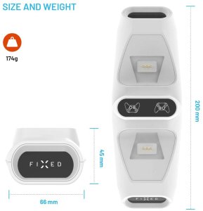 Dobíjecí stanice FIXED dla dwóch bezprzewodowych kontrolerów Xbox Series S, X a One biały 3