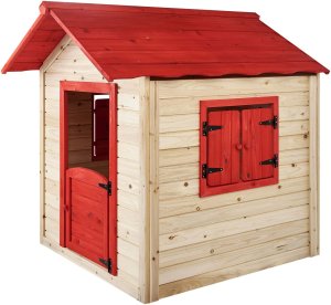 Beliani Domek ogrodowy dla dzieci PELOPIO Czerwony 7