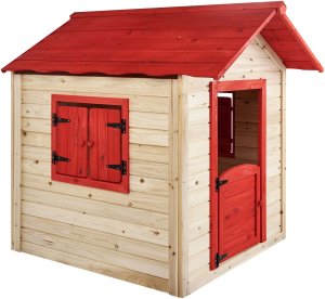 Beliani Domek ogrodowy dla dzieci PELOPIO Czerwony 8