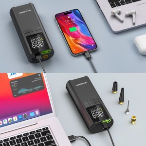 Kompresor samochodowy Wozinsky Kompresor Wozinsky WPEP-8000 pompka elektryczna powerbank 8000mAh latarka - czarny 11