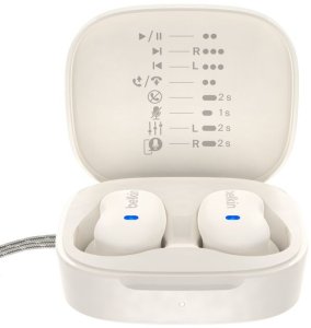 Słuchawki Belkin Belkin Słuchawki półotwarte douszne do spania, IPX4, Bluetooth 6.0, kremowe 6