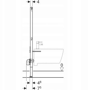Stelaż Geberit 111.534.00.2 / GEBERIT / DUOFIX BASIC / ELEMENT MONTAŻOWY DO BIDETU, H112 / 2