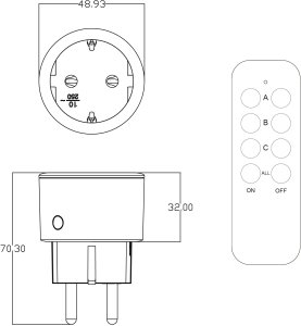 ENTAC Entac ES-3S-RC adapter wtyczek zasilających Biały 6