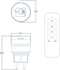 ENTAC Entac ES-2S-RC-44 adapter wtyczek zasilających Zielony, Czarny 6