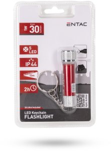 Latarka ENTAC Entac EFL-5LED-KC-R latarka Czerwony Latarka brelok LED 2