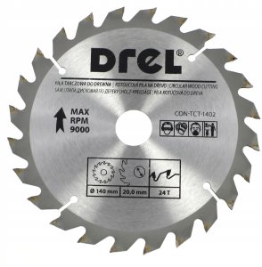 Drel DREL Piła Tarczowa Do Drewna 140mm 24T Do Pilarki Tarczowej 7