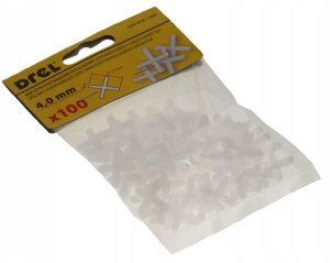 Drel DREL Krzyżyki Do Glazury 4mm 100szt Białe Do Układania Płytek 3