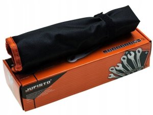 Jufisto JUFISTO Klucze płasko-oczkowe skręcone 90 10-19mm 6szt mechanika auto 2