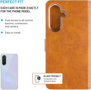 Fixed Etui Opus dla Samsung Galaxy A37 5G brązowe 3