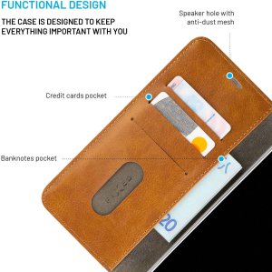Fixed Etui Opus dla Samsung Galaxy A37 5G brązowe 4