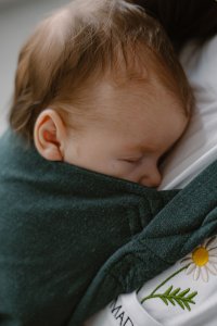 Kavka Nosidełko Handy Pro: Pine Green (Len/wiskoza z bambusa) Regulowane 2