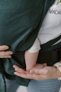 Kavka Nosidełko Handy Pro: Pine Green (Len/wiskoza z bambusa) Regulowane 5