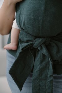 Kavka Nosidełko Handy Pro: Pine Green (Len/wiskoza z bambusa) Regulowane 8