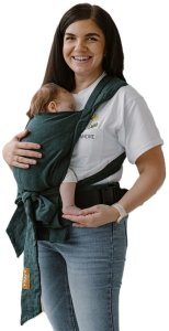 Kavka Nosidełko Handy Pro: Pine Green (Len/wiskoza z bambusa) Regulowane 9