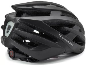 Wozinsky Kask rowerowy MTB z odpinanym daszkiem tylną lampką USB 57-62 cm - czarny (1033267) 4