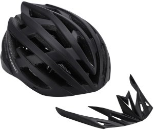 Wozinsky Kask rowerowy MTB z odpinanym daszkiem tylną lampką USB 57-62 cm - czarny (1033267) 6