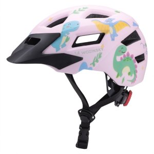Wozinsky Kask rowerowy dziecięcy MTB z odpinanym daszkiem 52-56 cm - różowy (1033260) 2