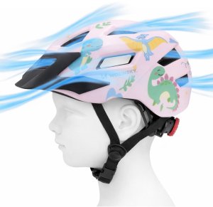 Wozinsky Kask rowerowy dziecięcy MTB z odpinanym daszkiem 52-56 cm - różowy (1033260) 6
