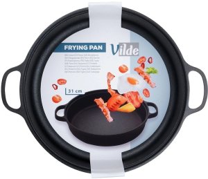 Patelnia NAVA Żeliwna Głęboka Gaz Indukcja Grill Solidna Trwała ORION 30 cm 11