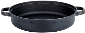 Patelnia NAVA Żeliwna Głęboka Gaz Indukcja Grill Solidna Trwała ORION 30 cm 9