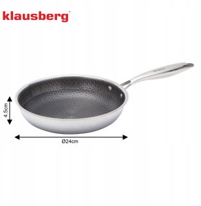 Patelnia Klausberg PATELNIA STALOWA 24cm Z POWŁOKĄ PLASTER MIODU KLAUSEBRG KB-9022 5