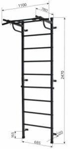 Małpiszon Drabinka Kraft Light 3w1 biała z wyciągiem + ławka + poręcze 200kg 2