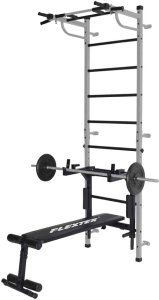 Małpiszon Drabinka Kraft Light 3w1 biała z wyciągiem + ławka + poręcze 200kg 3