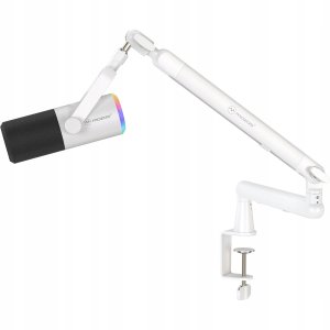 Mikrofon Mozos MOZOS TAM8 BIAŁY MIKROFON DYNAMICZNY USB XLR RGB LED 4